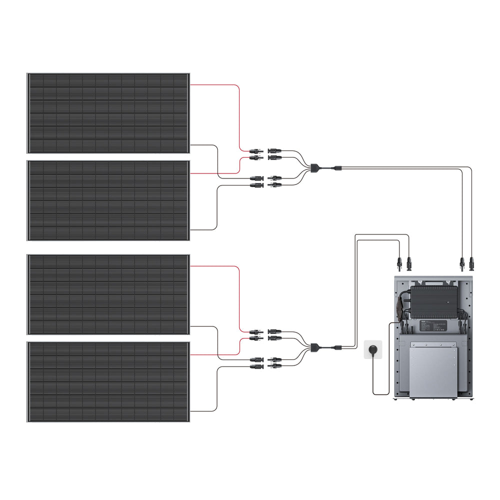 Solarkabel Y-Verteiler 2Y4 (3m）