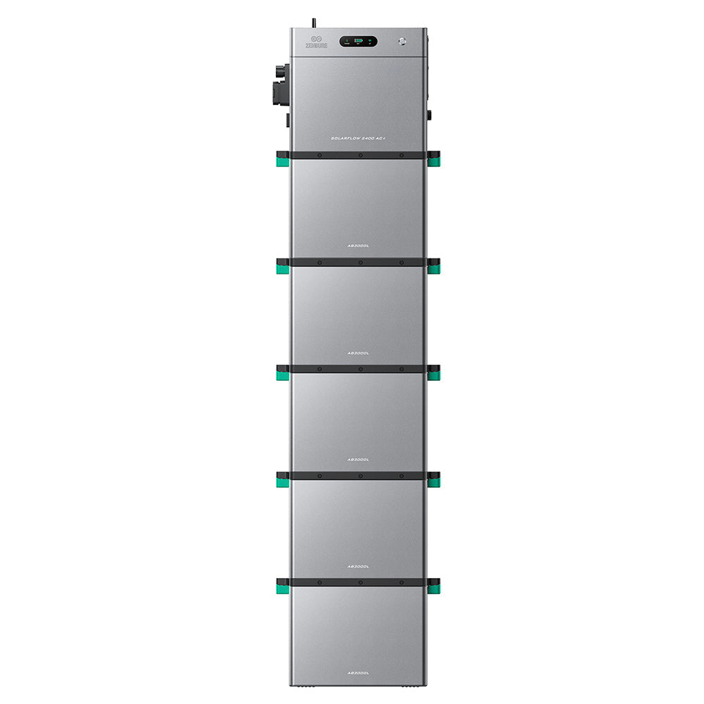 SolarFlow 2400 AC+ mit f邦nf zus?tzlichen Batterien